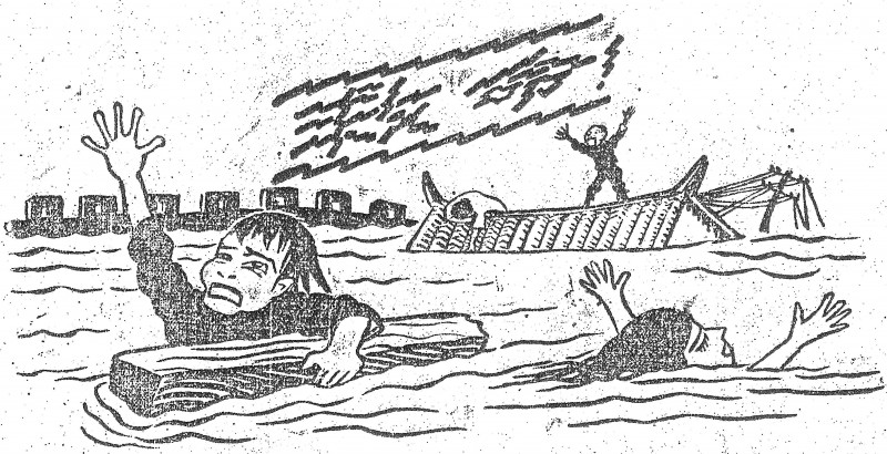Chinese flood relief cartoon 1931